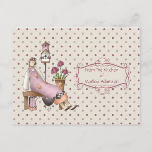 Roze landenkeukenbergkaarten briefkaart