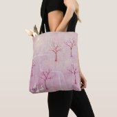 Roze landschapsverf tote bag (Dichtbij)