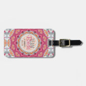 Roze landstijlteam - Bagage iD-Labels Bagagelabel (Voorkant horizontaal)