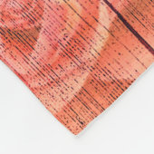 Roze landtekening fleece deken (Hoek)