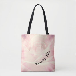 Roze landtekening tote bag