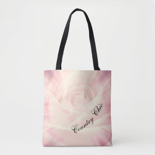 Roze landtekening tote bag (Voorkant)