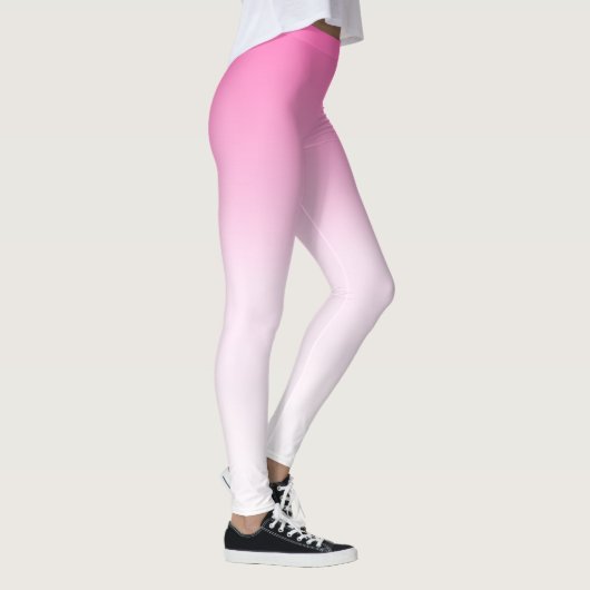 Roze langzaam naar wit vervagen leggings (Rechts)