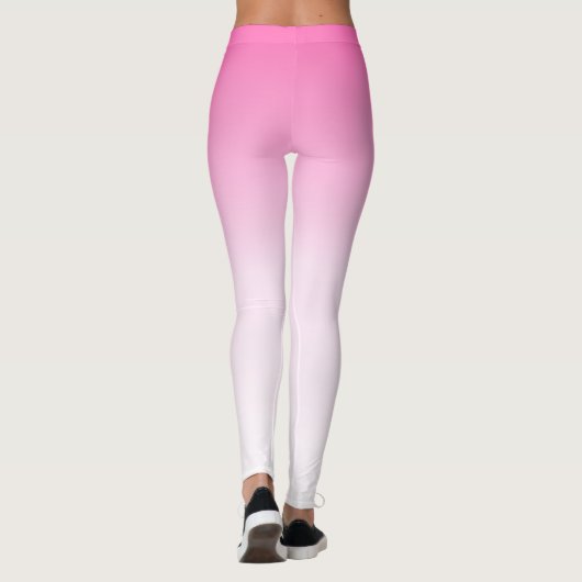 Roze langzaam naar wit vervagen leggings (Achterkant)