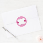  roze lantaarns blauw label stickers (Envelop)