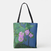 roze lantana wilde bloemen op een tas (Achterkant)