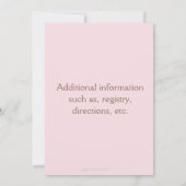 Roze Lantern Luncheon Shower Invitation Kaart (Achterkant)