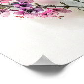 Roze Larkspur Flower Art Print Poster (Hoek)