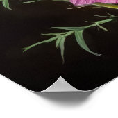 Roze Larkspur Flower Art Print Poster (Hoek)