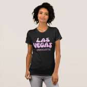 Roze Las Vegas Retro Meisjesreis Naam T-shirt (Voorkant volledig)