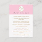 Roze Lash Extensions Girl Aftercare Reference Aanbevelingskaartje (Voorkant)