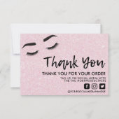 Roze Lashes Eyes Elegant Dank u het Tussenvoegsel  (Voorkant)