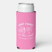 Roze Last Toast Bachelorette Party Kan Koeler (Seltzer Voorkant)