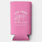 Roze Last Toast Bachelorette Party Kan Koeler (Achterkant)