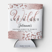 Roze Laten we Wild Animal Print Bachelorette Bach Blikjeskoeler (Voorkant)