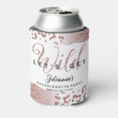 Roze Laten we Wild Animal Print Bachelorette Bach Blikjeskoeler (Blikje Achterkant)