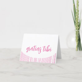 Roze Latijn Bedankkaart