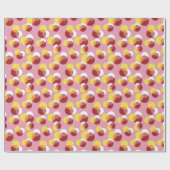 Roze Latijnse Geometrische Polka Dots Patroon Cadeaupapier (Vlak)