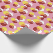 Roze Latijnse Geometrische Polka Dots Patroon Cadeaupapier (Hoek)