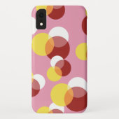 Roze Latijnse Geometrische Polka Dots Patroon Case-Mate iPhone Case (Achterkant)