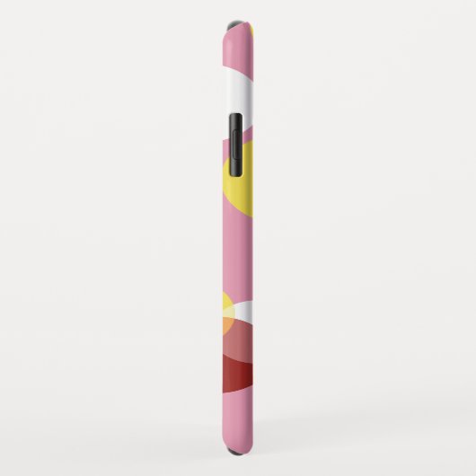 Roze Latijnse Geometrische Polka Dots Patroon Case-Mate iPhone Case (Achterkant/rechts)