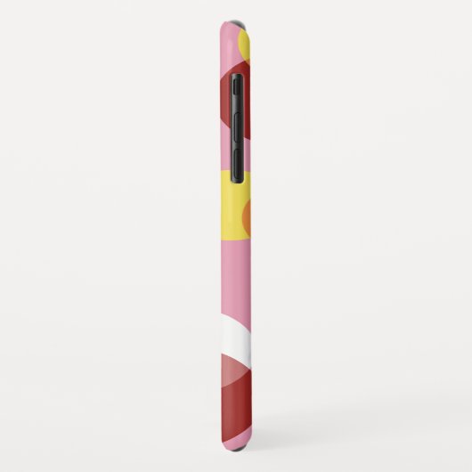 Roze Latijnse Geometrische Polka Dots Patroon Case-Mate iPhone Case (Achterkant/links)