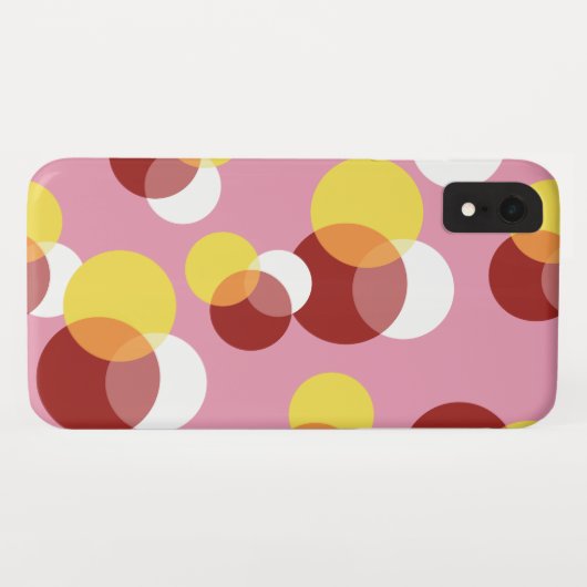 Roze Latijnse Geometrische Polka Dots Patroon Case-Mate iPhone Case (Achterkant (horizontaal))