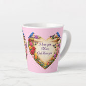 Roze Latte Mok voor Moeder met Hart (Rechterhoek)