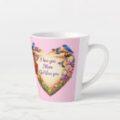 Roze Latte Mok voor Moeder met Hart (Rechts)