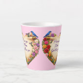 Roze Latte Mok voor Moeder met Hart (Voorkant)