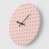 Roze Lattice Geometrisch Patroon Grote Klok (Hoek)