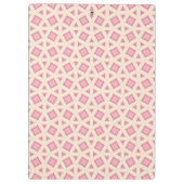 Roze Lattice Geometrisch Patroon Klembord (Achterkant)