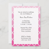 Roze Latticework, Marokkaanse Trellis, Birthday Kaart (Voorkant)