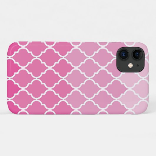 Roze Latticework, Ombre, Quatrefoil, Trellis Case-Mate iPhone Case (Achterkant (horizontaal))