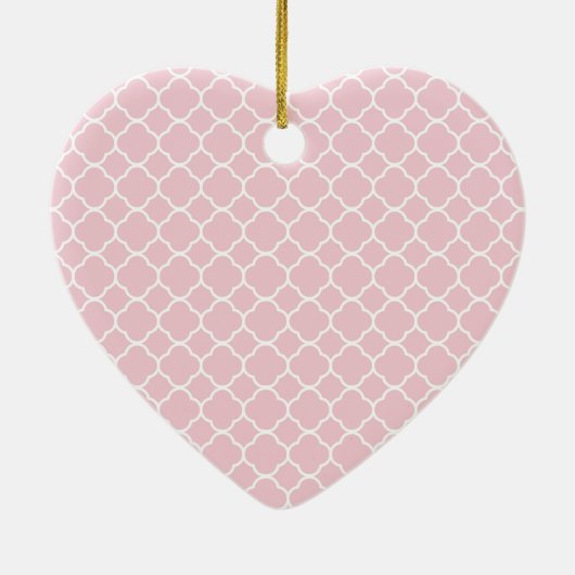 Roze Latticework, Quatrefoil, Trellis, Sweet 16 Keramisch Ornament (Achterkant)