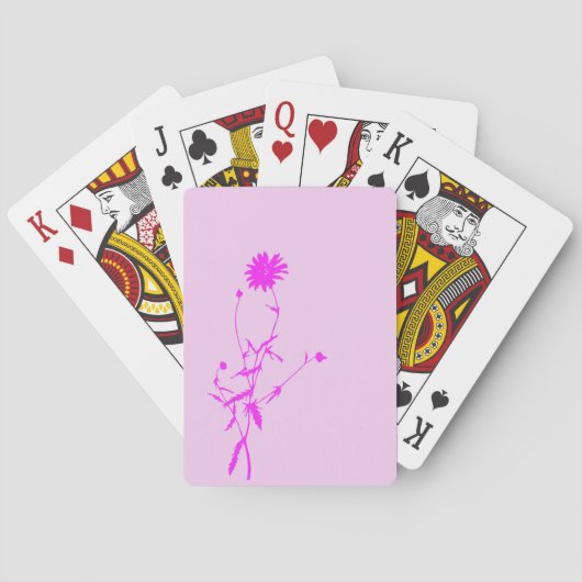 Roze lauw afspeelkaarten pokerkaarten (Achterkant)