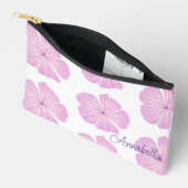 Roze Lavatera Bloemen op Wit Etui (Open)