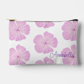 Roze Lavatera Bloemen op Wit Etui (Voorkant)