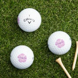 Roze lavaterabloem golfballen