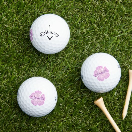 Roze lavaterabloem golfballen (Insitu Gras)