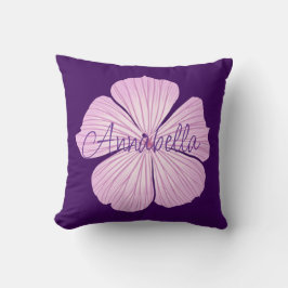 Roze lavaterabloem kussen