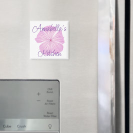 Roze lavaterabloem magneet