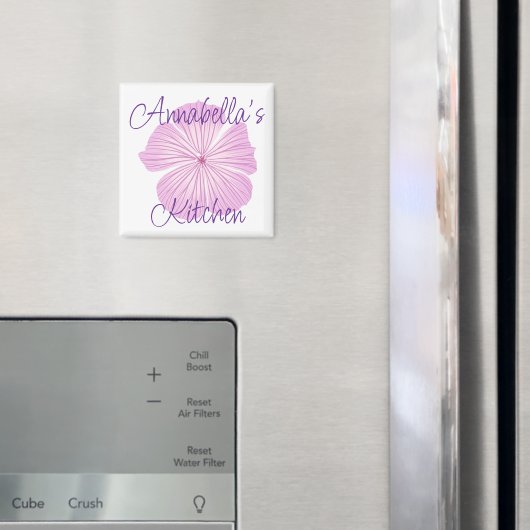 Roze lavaterabloem magneet (Insitu (Koelkast))