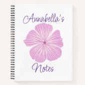 Roze lavaterabloem notitieboek (Voorkant)