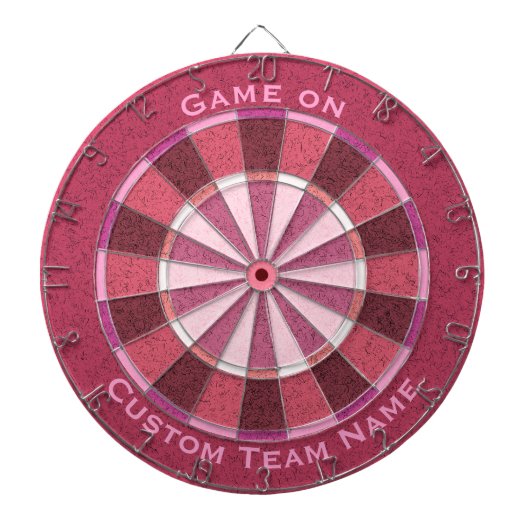 Roze Lavendel Aangepaste zin Teamnaam Dartbord (Voorkant)