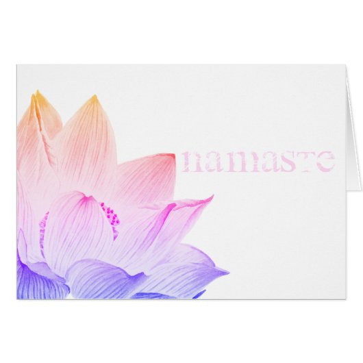 *~* Roze Lavendel Blauwe Lotus Namaste (Voorkant Horizontaal)