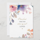 Roze Lavendel Bloem Christelijk Bijbelvers Bruilof Kaart (Achterkant)