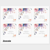 Roze Lavendel Bloemen Christelijk Bijbelvers Bruil Vierkante Sticker (Vel)