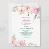 Roze Lavendel Bloemen Vrijgezellenfeest Kaart (Voorkant)