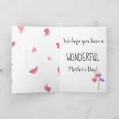 Roze & Lavendel Bloemige Moederdag Kaart (Binnen)